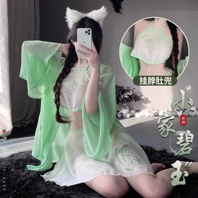 寝服款女公主汉服古风超仙性感古代睡裙贵妃古装睡衣宫廷874633
