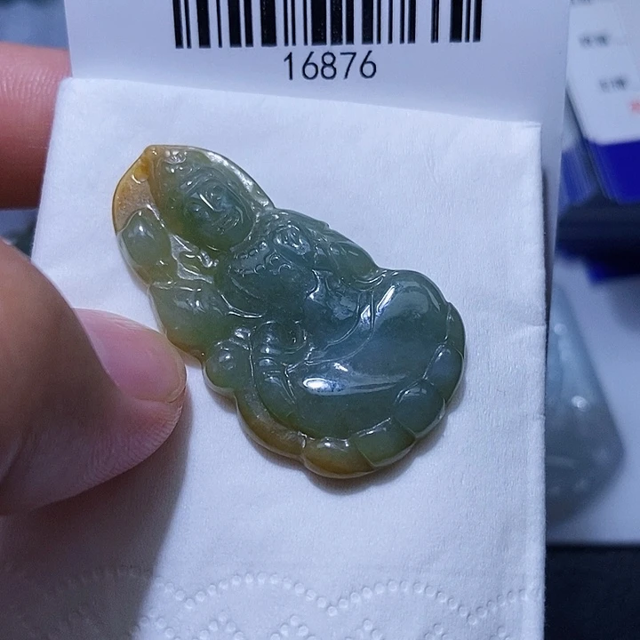 颈饰未镶嵌翡翠天光墟翡翠市场现金代购