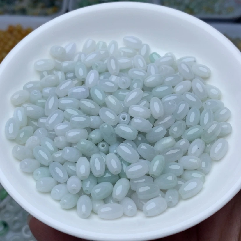 【闪购商品】翡翠手链未镶嵌卡5乘8冰米珠100颗