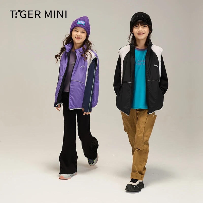 【亲子装3防马甲】时尚保暖秋冬户外上衣中大童2025冬新品儿童马甲