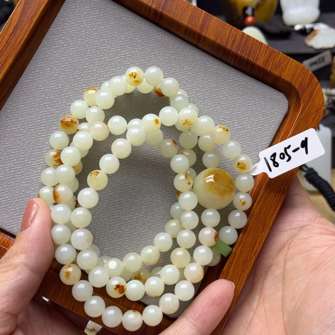 和田玉珠链未镶嵌