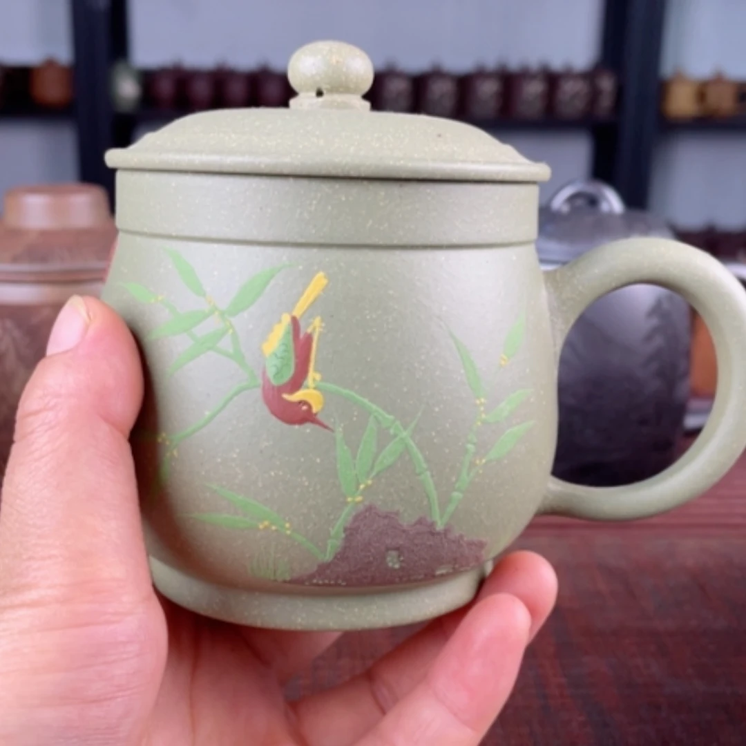 【闪购商品】茶杯紫砂宜兴原矿紫砂盖杯