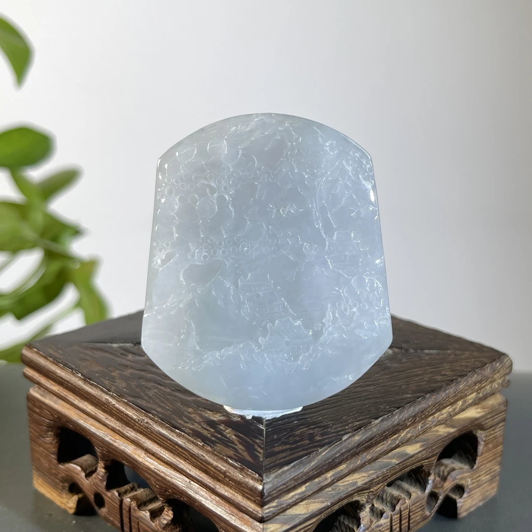 JTA03-33 天然翡翠缅甸A货 山水牌