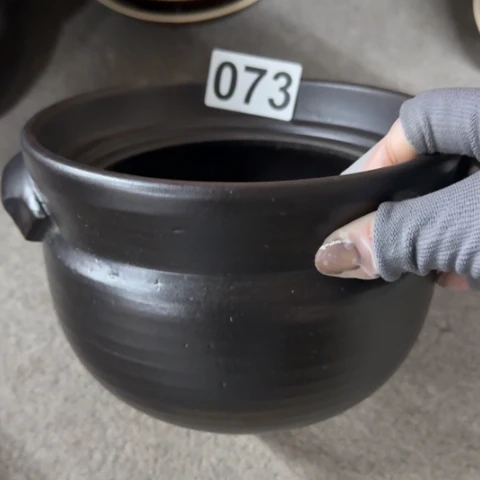 泥塑磁州窑出口尾货干烧锅口径18高12