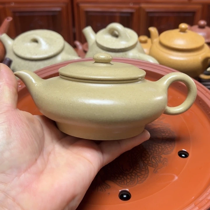 茶杯紫砂宜兴原矿本绿御皇段