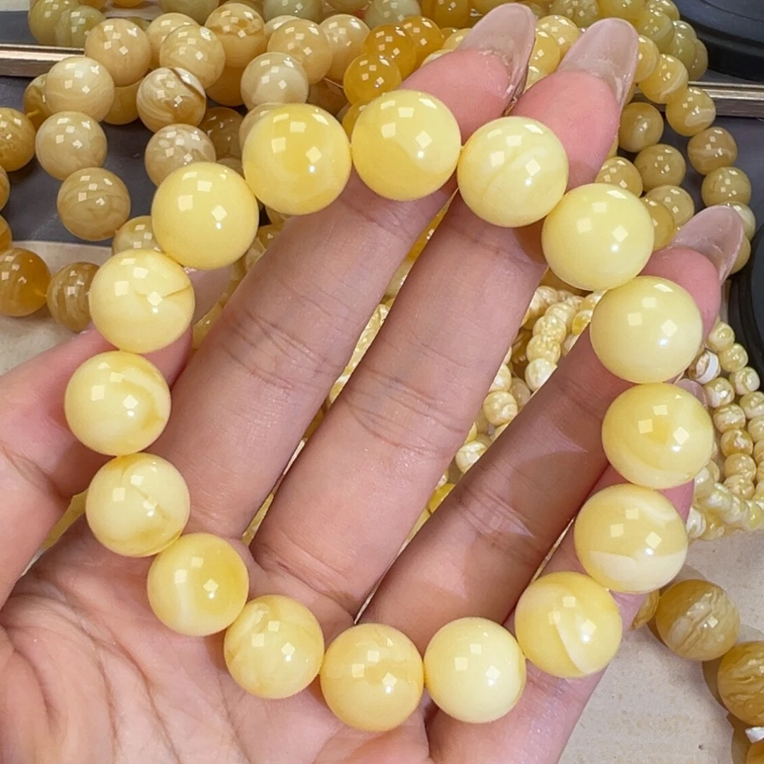 琥珀未镶嵌手链20.8白蜡