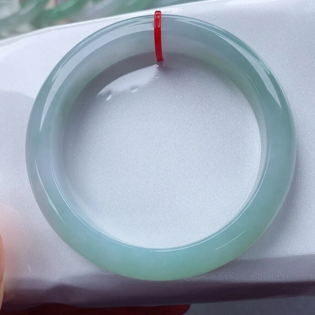 翡翠未镶嵌手镯5758正圈