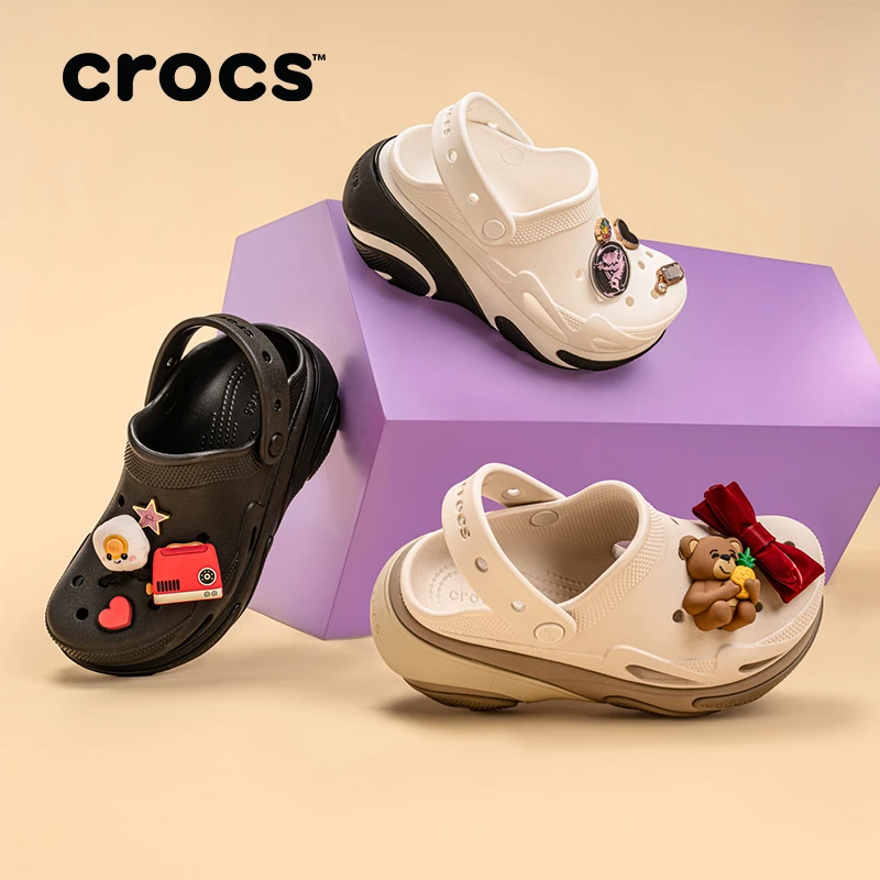 CROCS/卡骆驰【贝壳泡芙】欧若风洞洞鞋高跟舒适百搭女鞋|210061
