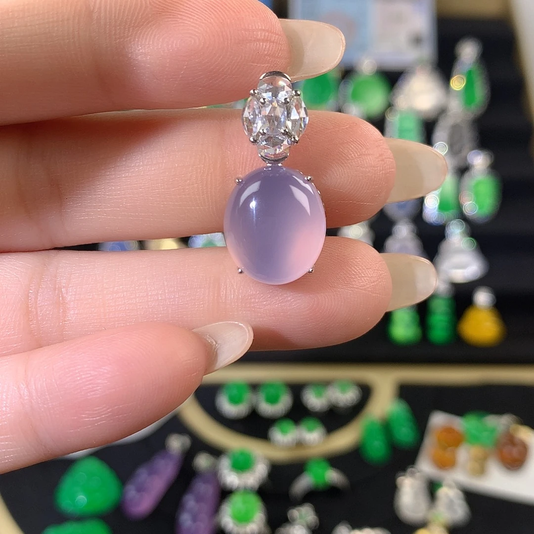 玛瑙/玉髓银S925镶嵌颈饰