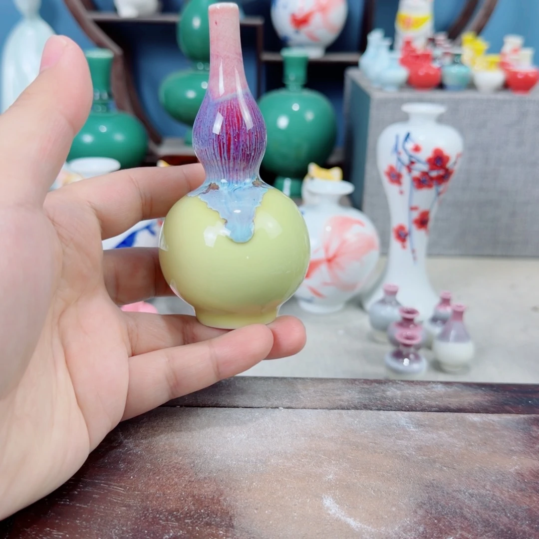 陶瓷手工小花器摆件
