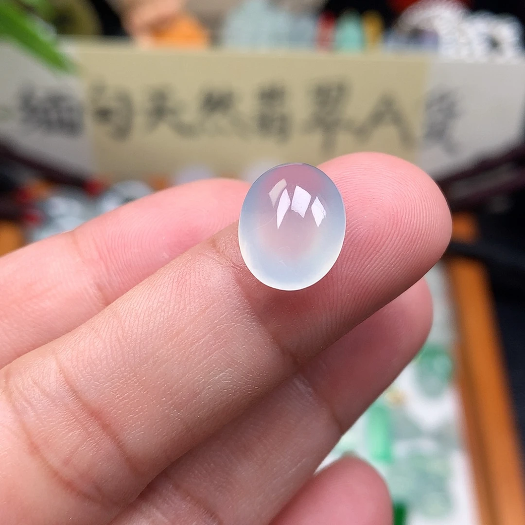 翡翠散珠缅甸天然A货翡翠冰种蛋面