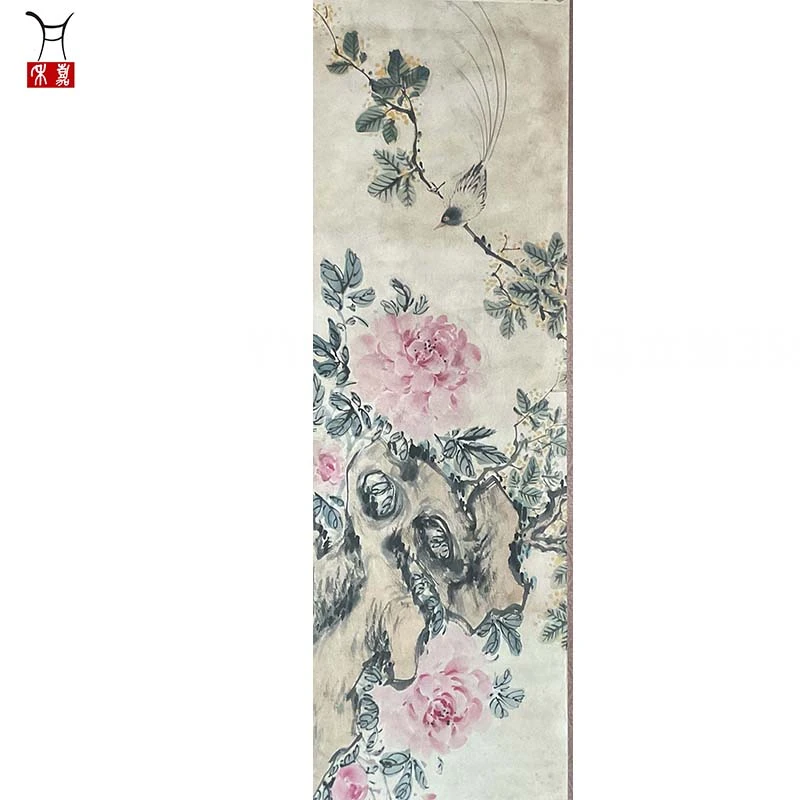 Y1003花鸟立轴35x95/3平尺