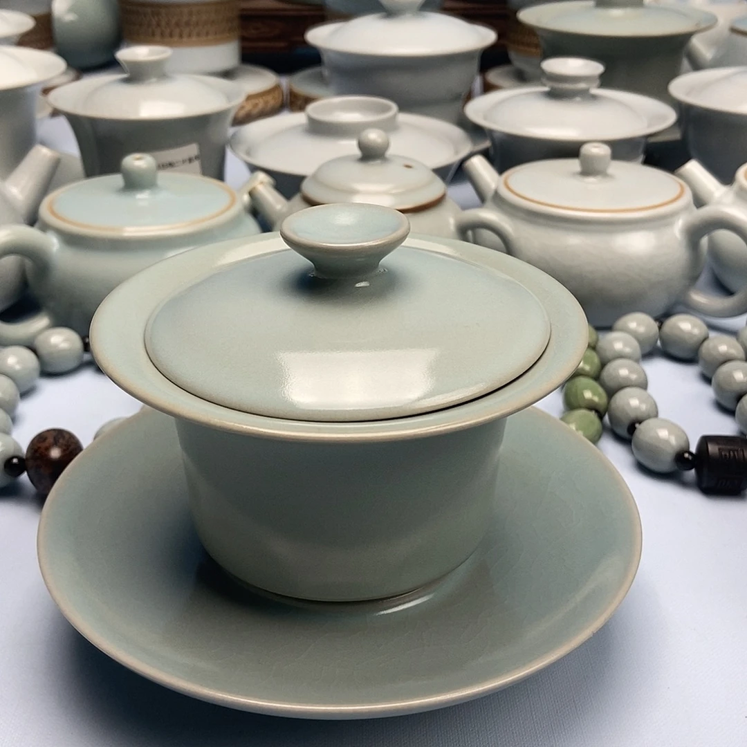 杯仿古微蓝釉马蹄原矿碗釉原产地