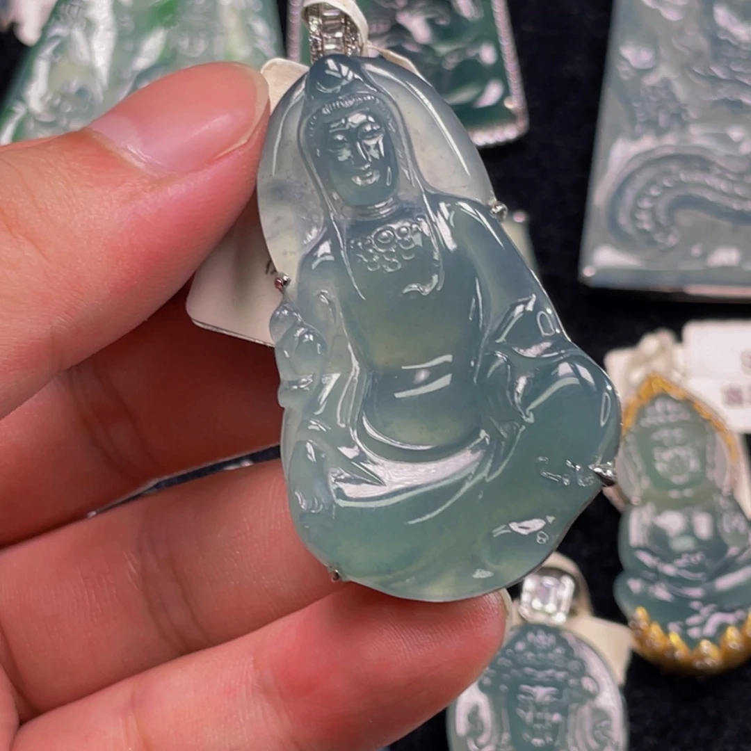 翡翠银S925镶嵌颈饰6，