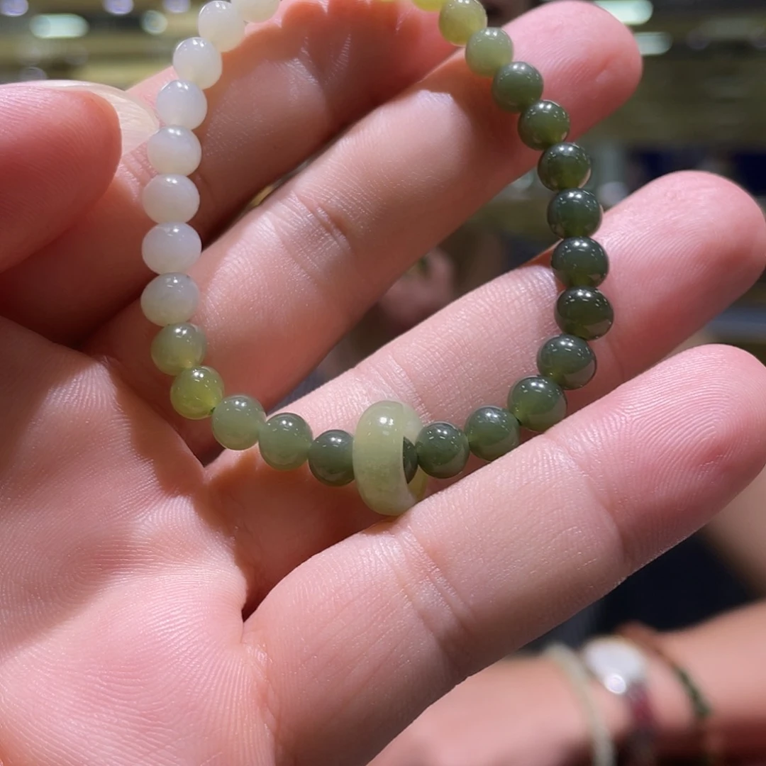 手链未镶嵌和田玉（糖玉）