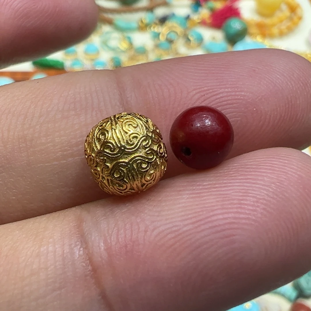 南红玛瑙银S925镀金镶嵌颈饰