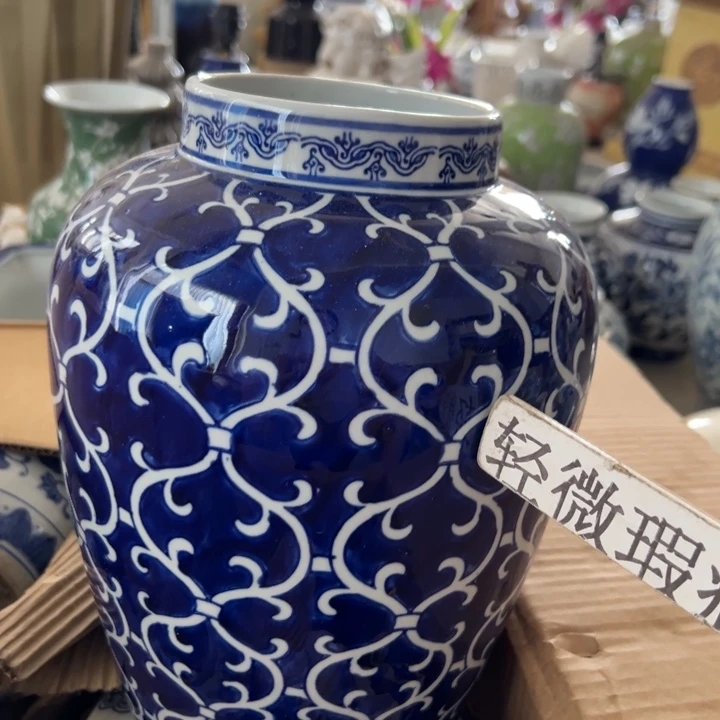 微瑕青花花瓶老此厂工艺难得