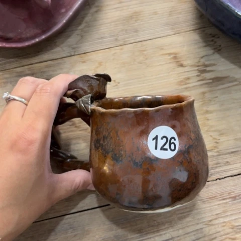 碗手工手捏咖啡杯壶承