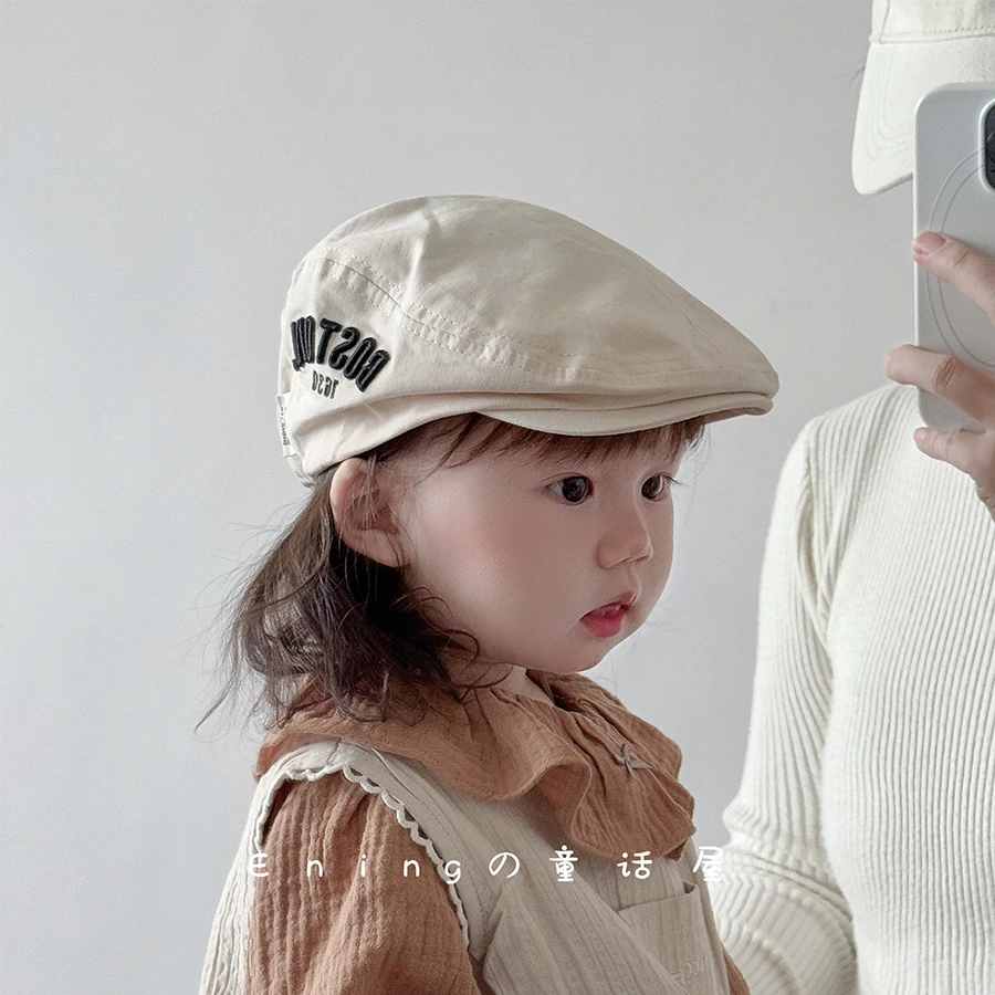 韩版宝宝帽子春秋薄款洋气百搭贝雷帽男童鸭舌帽女童夏季前进帽潮