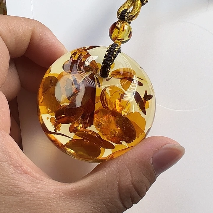 琥珀（花珀）未镶嵌颈饰