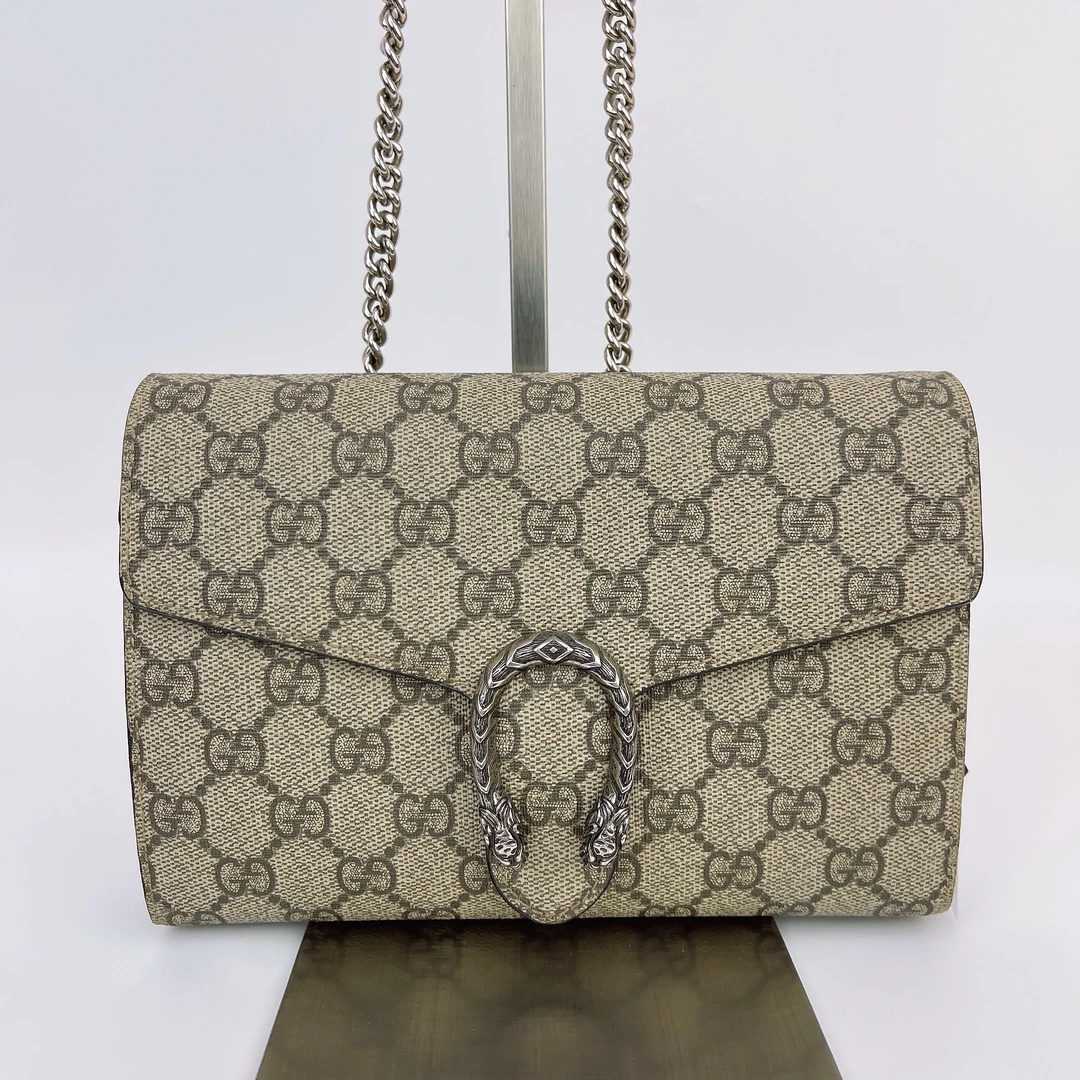 95新 GUCCI/古驰 古驰棕色老花酒神底20 L956