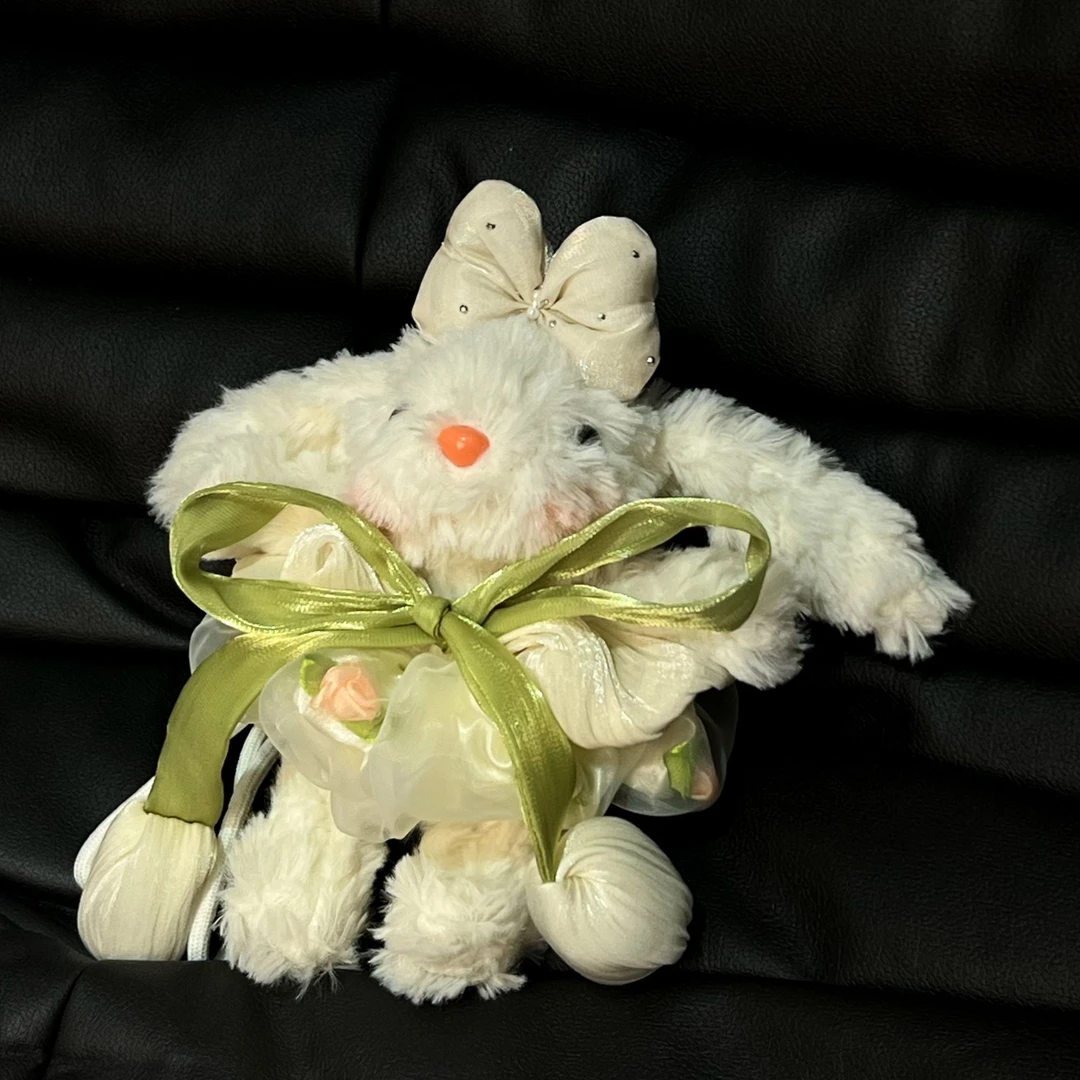 Ruanr’s bag 绿丝带仙女小兔白色挂件