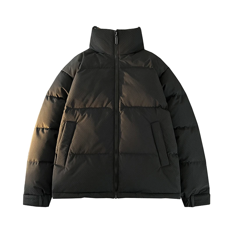 川蒙口川男士冬季纯色时尚立领羽绒服男青年舒适保暖防风百搭外套