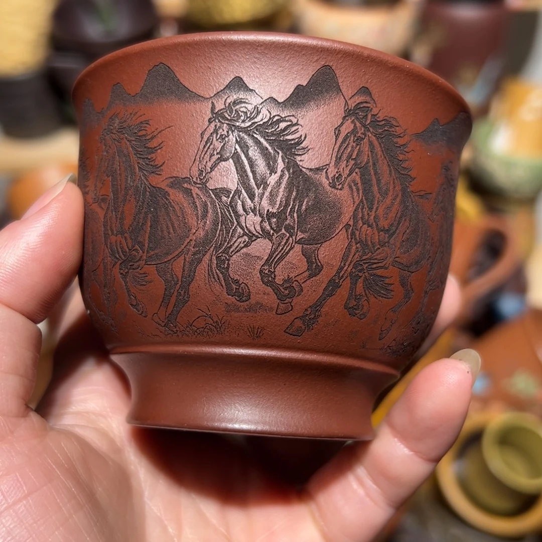 紫砂茶杯宜兴紫砂主人杯