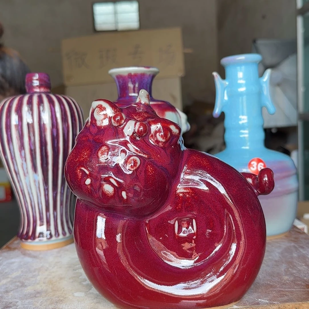 摆件郑家钧窑摆件微