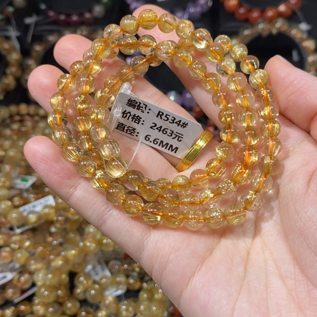 发晶手链未镶嵌R534#6.6mm