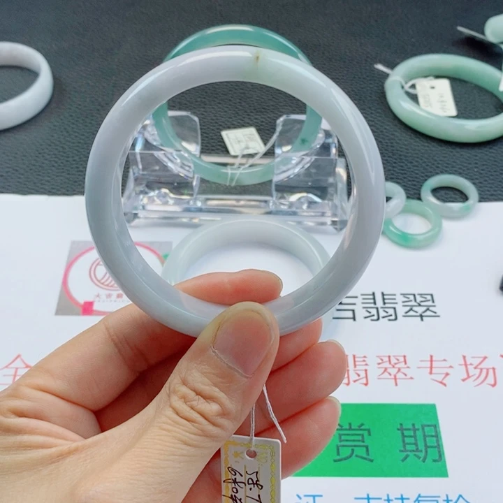 未镶嵌手镯翡翠正圈手镯58-59圈口