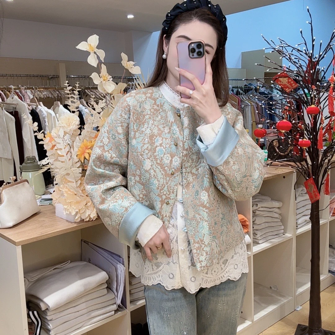 2025春秋新款新中式女装中国风爆款小个子洋气外套 mg85006蓝