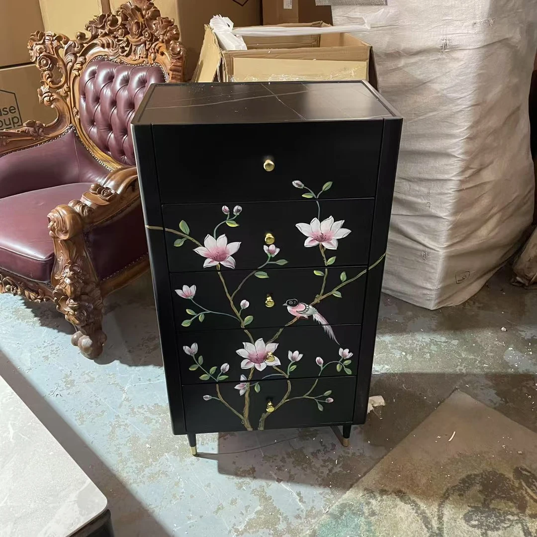 24JS011 中古彩绘五斗柜 600*400*1100