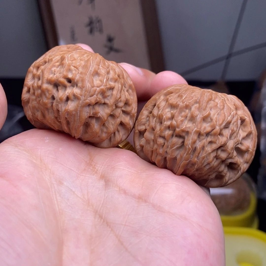 文玩核桃吊坠全品42.8尺磨盘红皮山地精品对