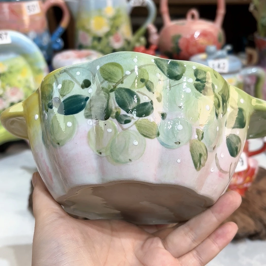 福***呀景德镇手绘高温釉下彩陶瓷茶具