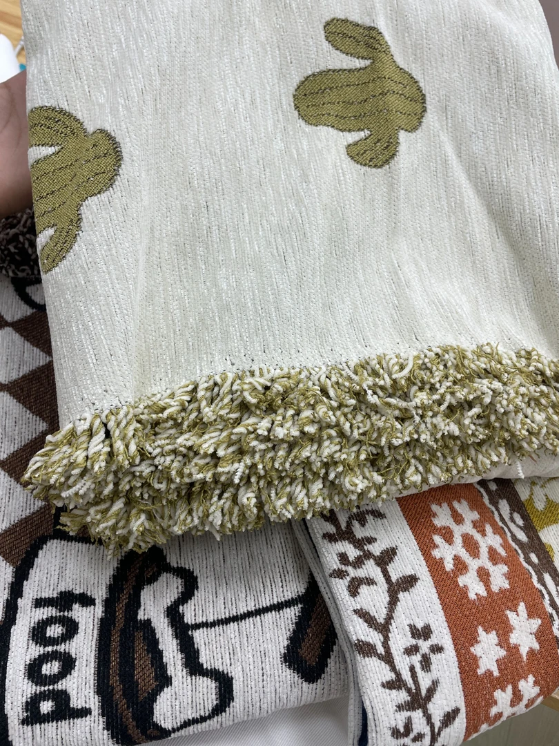 流苏雪尼尔沙发巾四季通用