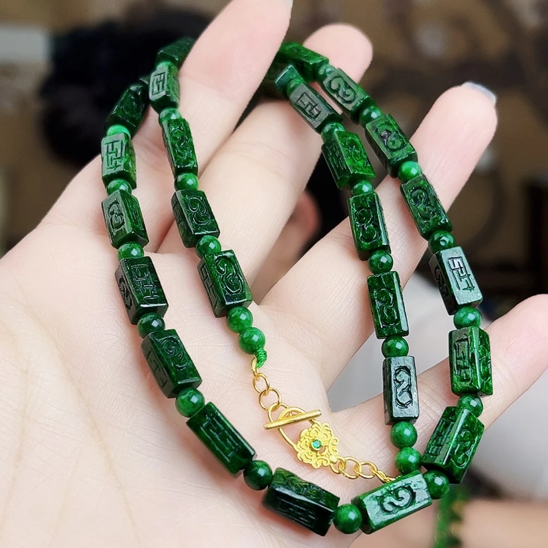 翡翠银S925镶嵌颈饰项链