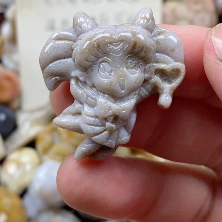 颈饰未镶嵌硅化珊瑚（珊瑚玉）小