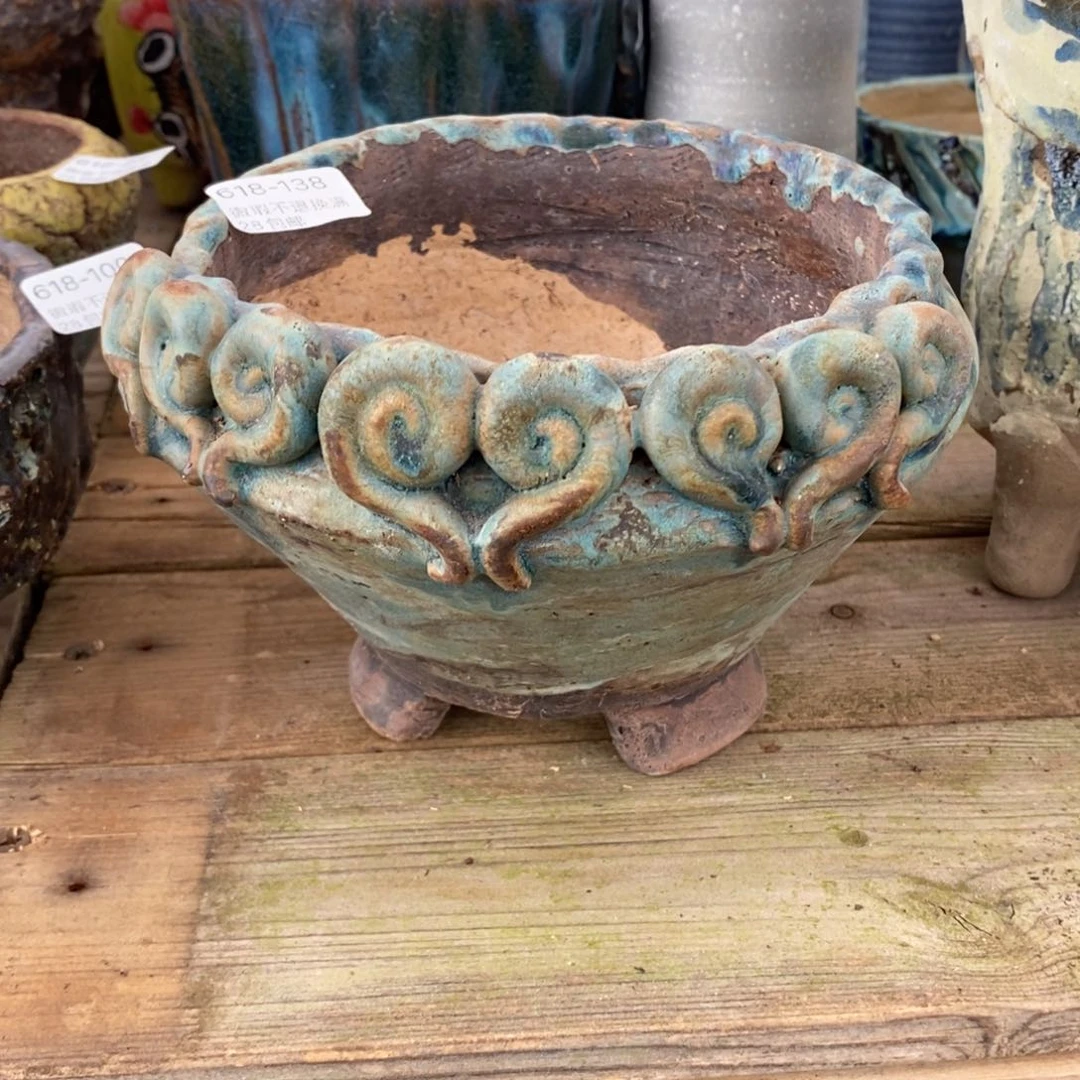 138号多肉盆口径14老青铜盆
