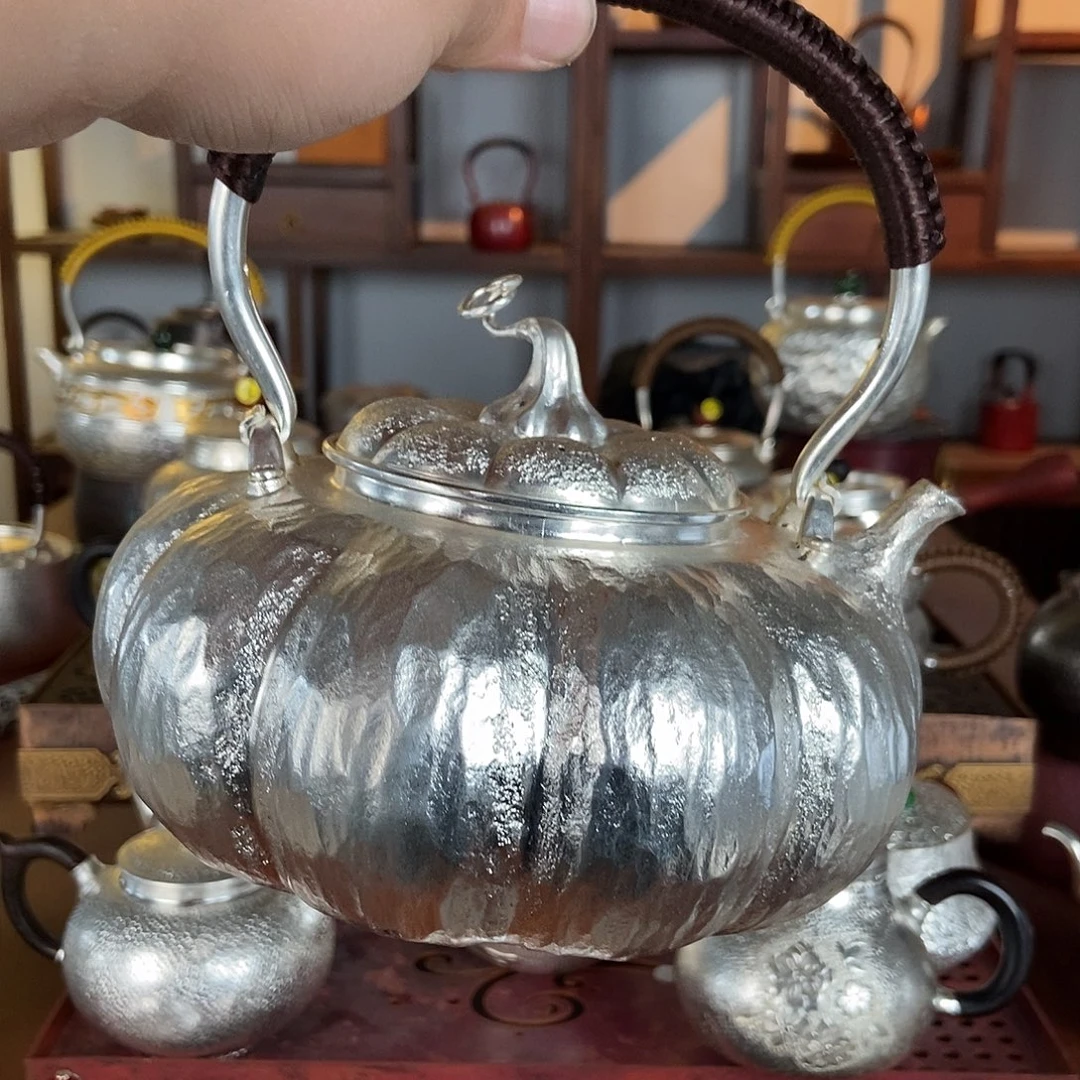 L***福纯手工制作茶壶银衣壶