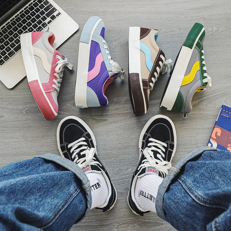 I情侣大码休闲透气厚底黑色板鞋百搭防滑运动潮鞋