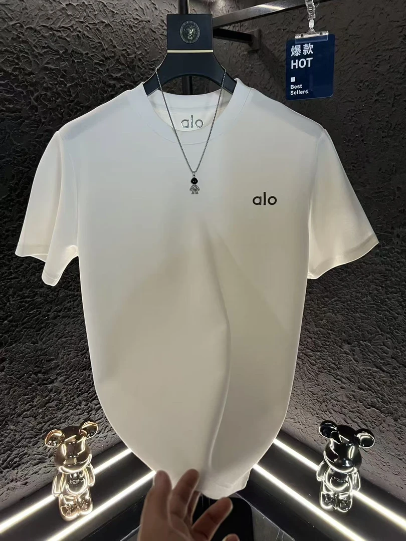 圆领白色简约印花短袖T恤压花潮流夏季修身型百搭{2541}