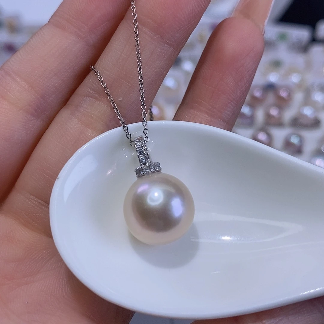 淡水珍珠银S925镶嵌颈饰