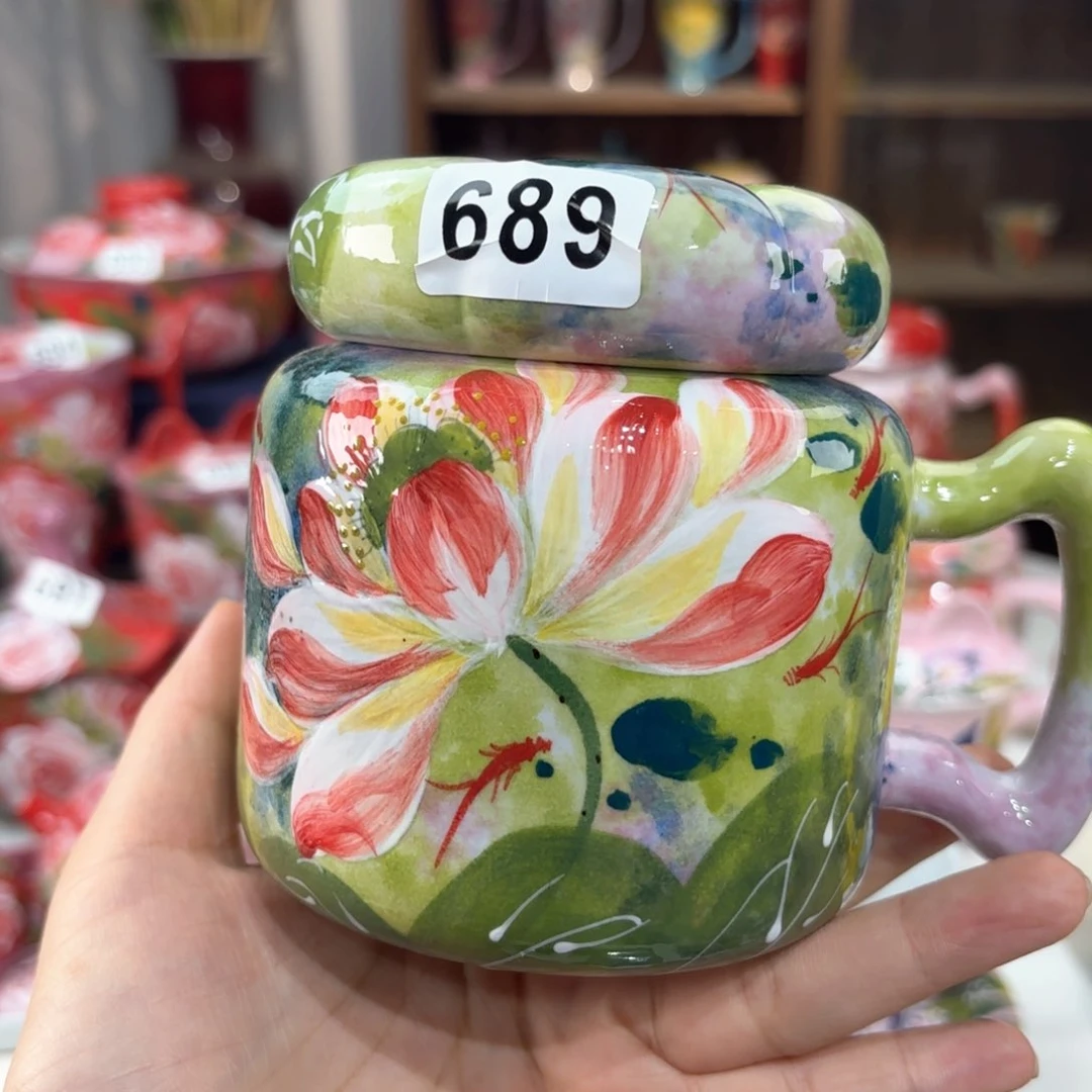 景德镇手绘高温釉下彩陶瓷茶具