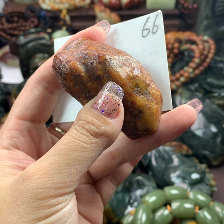 岫岩河磨玉（透闪石质玉）手把未镶嵌