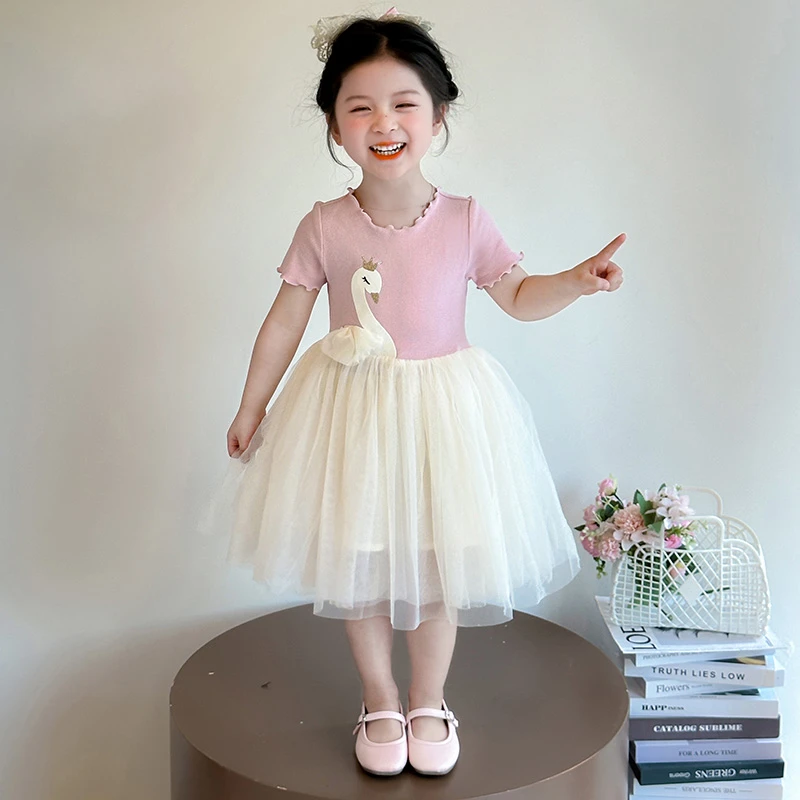 女童夏季连衣裙2025新款洋气轻薄透气网纱裙女宝气质公主裙夏装