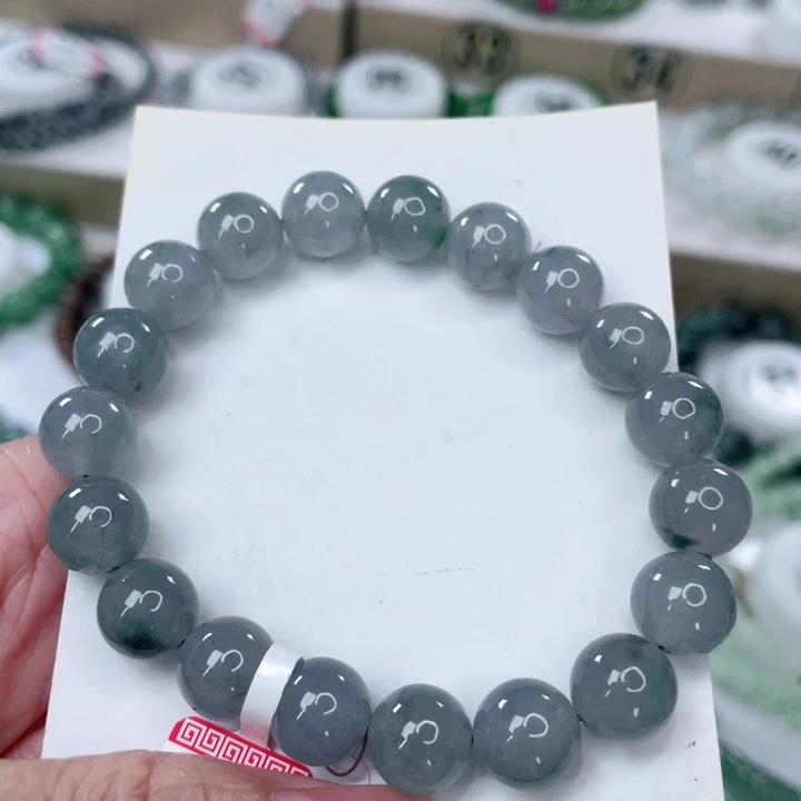 翡翠未镶嵌手链天然翡翠项链10.0mm左右