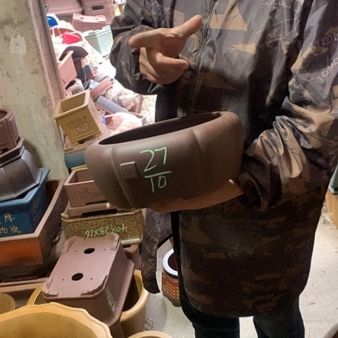 紫砂花盆手工制作