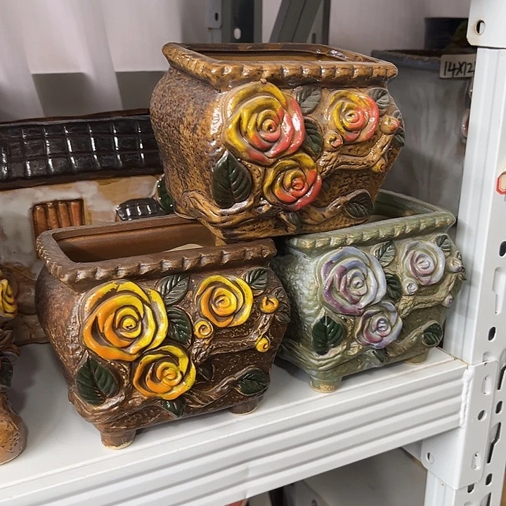 紫砂花盆粗陶材质多肉花盆