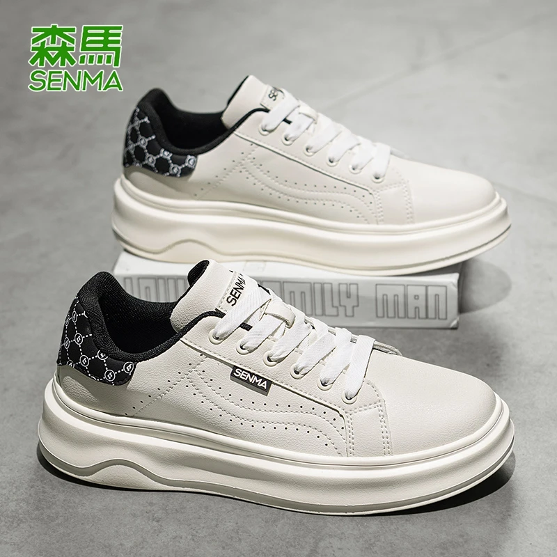 SENMA/森马男鞋2025新款秋季透气小众设计百搭休闲厚底运动潮鞋